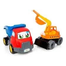 Brinquedo Caminhão Caçamba Com Trator Escavadeira Maral Foto mini 3