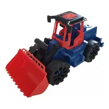 Brinquedo Carrinho Carregadeira Máquina Kraft Trator Praia Cor Azul Foto mini 3