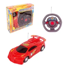 Brinquedo Carrinho Controle Remoto Volante Sem Fio Vermelho Foto  mini 1