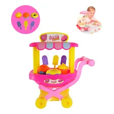 Brinquedo Carrinho De Doces E Sorvete Gourmet Cor Rosa Foto mini 1