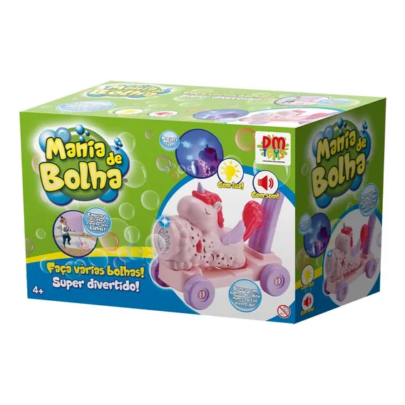 Brinquedo Carrinho Lançador Bolha Unicórnio - Dm Toys Foto 1