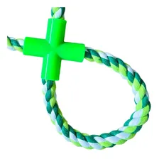 Brinquedo Corda Mordedor Pet Osso Para Cães Dental Bone Top Cor Verde 8 Foto mini 3