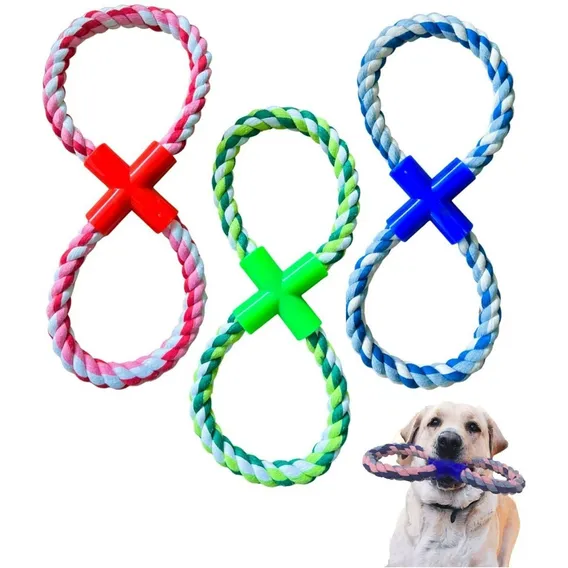 Brinquedo Corda Mordedor Pet Osso Para Cães Dental Bone Top Cor Verde 8 Foto 1
