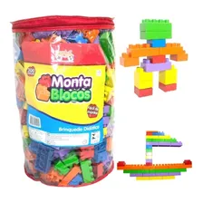 Brinquedo Didático Infantil Blocos Montar Grande 300 Pecas Foto mini 1