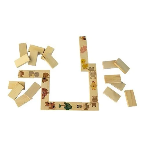 Brinquedo Educativo Animais Fazendinha Jogo Dominó Infantil Foto 1
