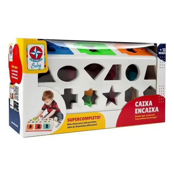 Brinquedo Educativo Caixa Encaixa Peças Criativo Estrela Cor Mista Foto 1