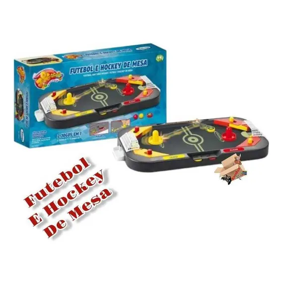 Brinquedo Educativo Futebol E Hockey De Mesa Estilo Pinball Cor Mesa 5,5 x 22 x 42cm Foto 1