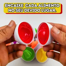 Brinquedo Educativo Jogo Encaixar Cartela 12 Ovos Coloridos Foto mini 3
