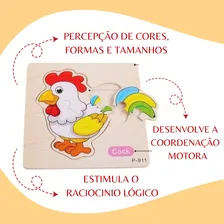Brinquedo Educativo Kit Quebra Cabeça De Madeira Mdf Foto mini 4