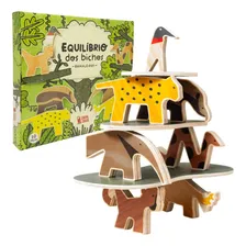Brinquedo Educativo Madeira Jogo Equilibrio Bichos Empilhar Foto mini 1