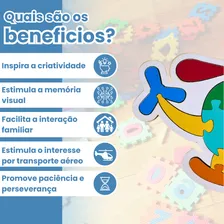 Brinquedo Educativo Madeira Quebra-cabeça Helicóptero Foto mini 2