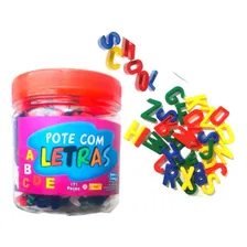 Brinquedo Educativo - Pote Com Letras Alfabeto 171 Peças Foto  mini 1