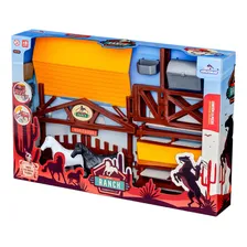 Brinquedo Fazendinha Mini Rancho Cavalo Estábulo E Acessório Foto mini 4