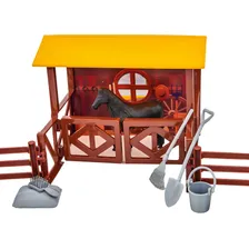 Brinquedo Fazendinha Mini Rancho Cavalo Estábulo E Acessório Foto mini 2