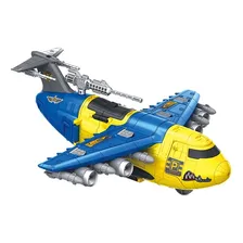 Brinquedo Infantil Aviao De Resgate Com Carrinhos Dm Toys Foto mini 2