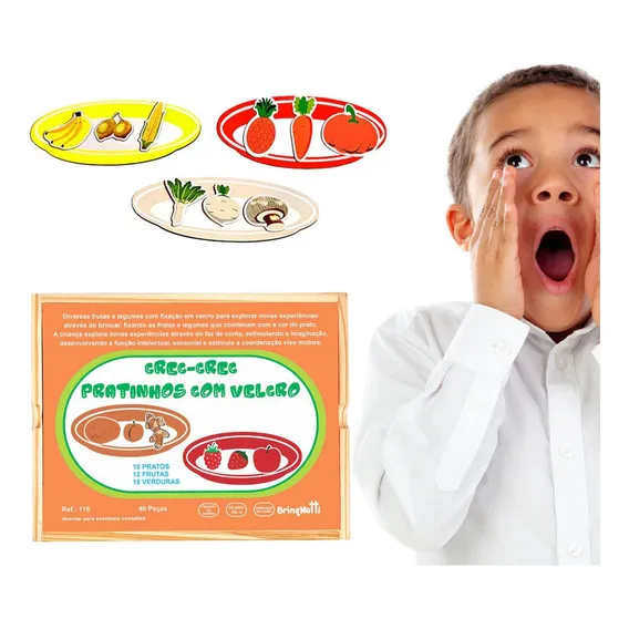 Brinquedo Infantil Comidinha Pratinhos Crec Crec Foto 1