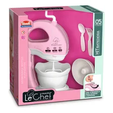 Brinquedo Infantil Cozinha Kit Batedeira New Le Chef Rosa Branco E Rosa Foto mini 1