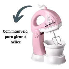 Brinquedo Infantil Cozinha Kit Batedeira New Le Chef Rosa Branco E Rosa Foto mini 4