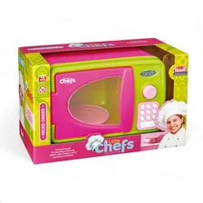 Brinquedo Infantil Cozinha Mini Microondas Forninho Little Chefs Rosa Foto mini 3