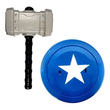 Brinquedo Infantil Martelo Thor E Escudo Capitão América Foto  mini 1