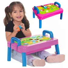 Brinquedo Infantil Mesa Didática Presente Menina 1 Ano Bebê Foto mini 1