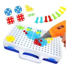 Brinquedo Infantil Monta Desmonta Cenários Com Parafusadeira Cor Colorido Foto mini 2