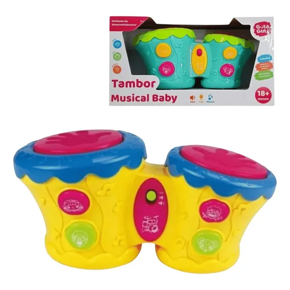 Brinquedo Infantil Tambor Musical Da Dm Toys Foto 1