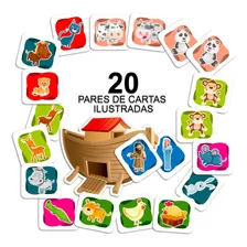 Brinquedo Jogo Da Memória Arca De Noé Animais Da Natureza Foto mini 2