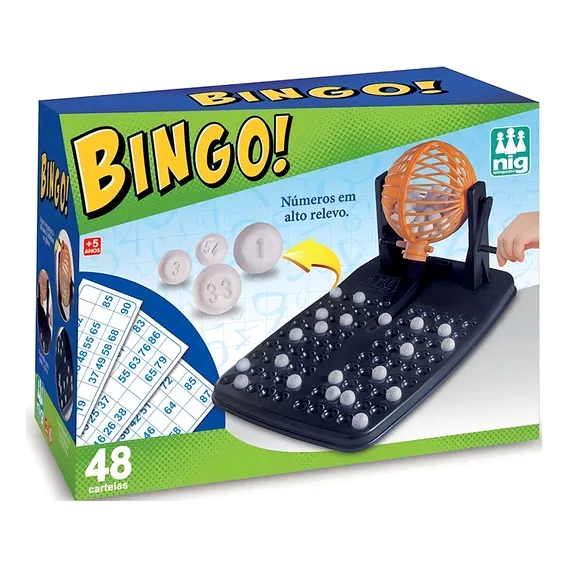 Brinquedo Jogo De Bingo 48 Cartelas Infantil Diversão Nig Foto 1