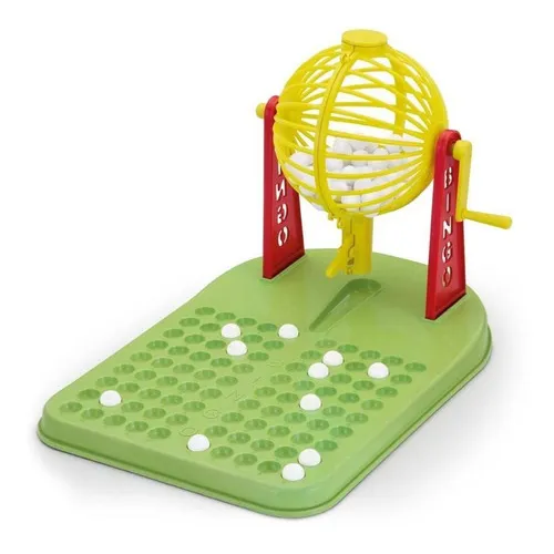 Brinquedo Jogo De Bingo Com 48 Cartelas Bolinhas E Globo Foto 1