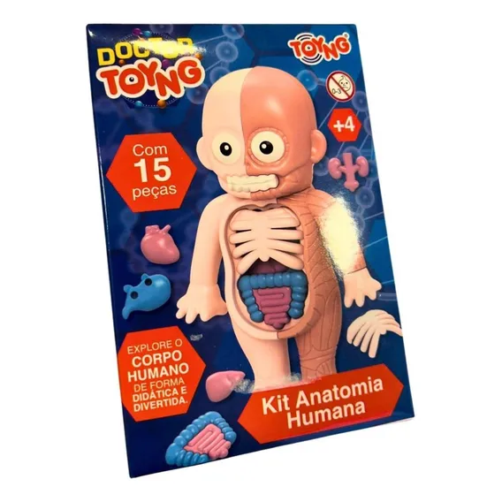 Brinquedo Kit Anatomia Humana 15 Peças Toyng Doctor Foto 1
