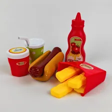 Brinquedo Kit Fast Food Lanchonete Completo Hambúrguer Foto mini 3