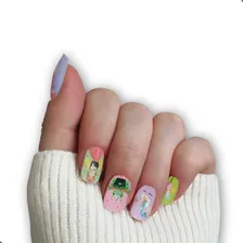 Brinquedo Kit Manicure Unhas Postiça Infantil Decoradas Foto mini  2