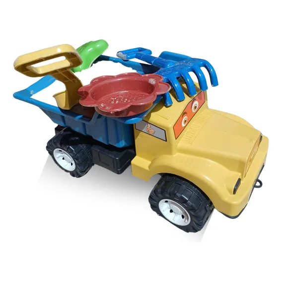 Brinquedo Kit Praia Caminhão Praia Areia Pazinha Rastelo Foto 1