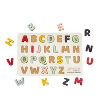 Brinquedo Madeira Letras Coloridas Alfabeto Tabuleiro Smart Foto mini 2