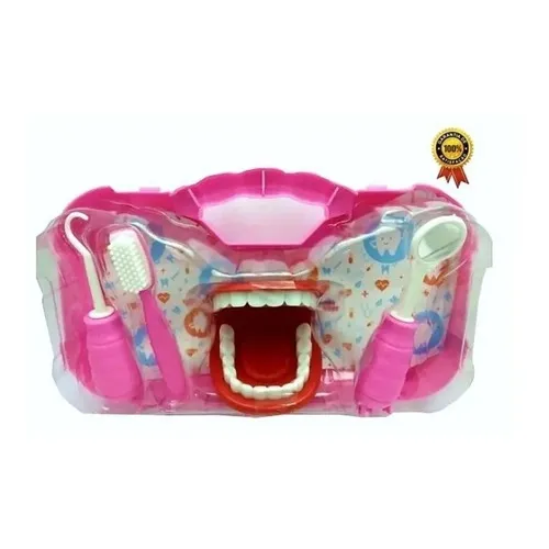Brinquedo Maleta Kit Dentista 5 Peças - Rosa Foto 1