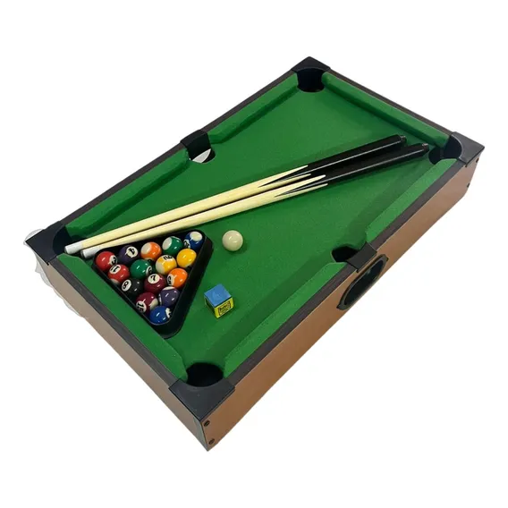 Brinquedo Mesa Sinuca Bolas Taco Jogo De Verdade Foto 1