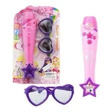 Brinquedo Microfone Musical Infantil Com Luz E Som Menina Foto mini 1
