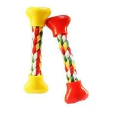 Brinquedo Mordedor Osso Para Cachorro Brincar Dental Bone Cor Vermelho Foto mini  2