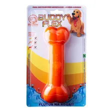 Brinquedo Mordedor Para Cães Osso Flex Buddy Toys Cor Laranja Foto  mini 1