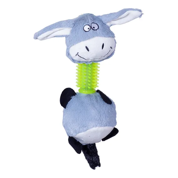 Brinquedo Para Cachorro PelĂșcia Com Mordedor Burrinho Apito Foto 1