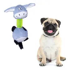 Brinquedo Para Cachorro PelĂșcia Com Mordedor Burrinho Apito Foto mini 2