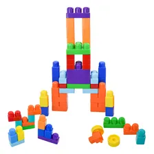 Brinquedo Pedagogico Blocos Montar Encaixar 100 Peças Dismat Foto mini 3