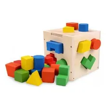 Brinquedo Pedag贸gico Educativo Cubo Passa Formas Foto mini 1