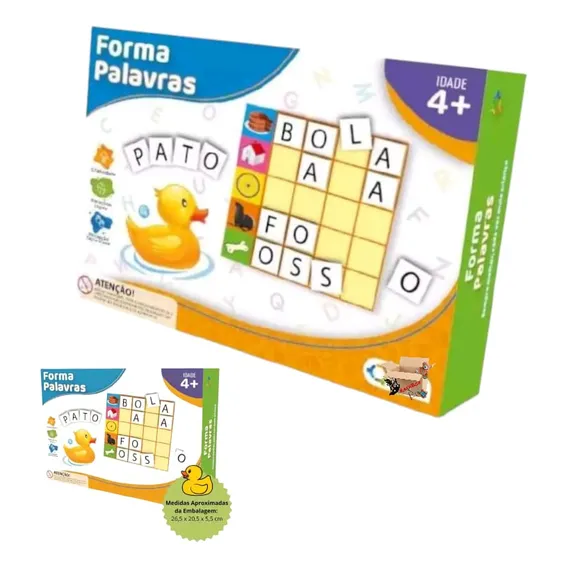 Brinquedo Pedag贸gico Educativo Jogo Forma Palavras Infantil Foto 1