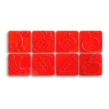 Brinquedo Pedag贸gico Infantil Jogo Carimbos Educativos Fruta Foto mini 4