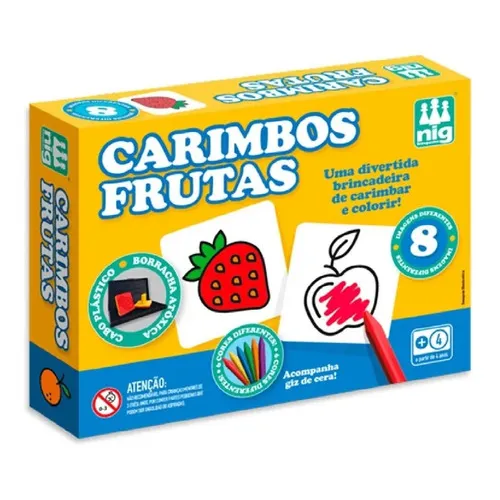 Brinquedo Pedag贸gico Infantil Jogo Carimbos Educativos Fruta Foto 1