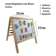 Brinquedo Pedag贸gico Lousa Infantil Magnetica Dupla Abaco Foto mini 4