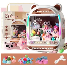 Brinquedo Pega Bichinho Mini Maquina Pelucia Com Som E Luz Cor Branco Foto mini  2