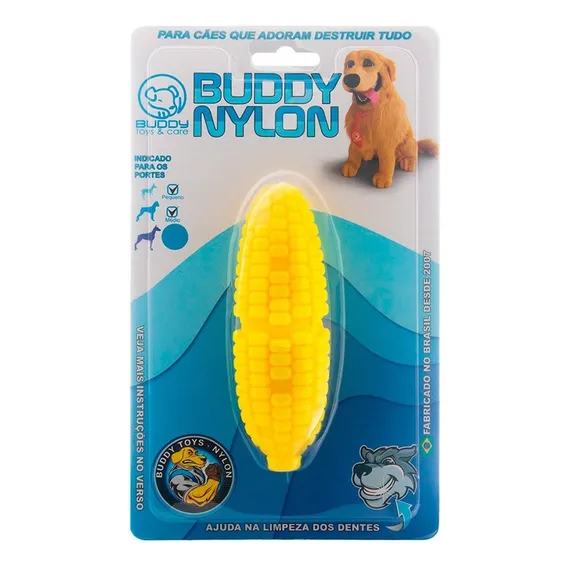 Brinquedo Pet Mordedor Resistente Nylon Milho Buddy Toys Foto 1